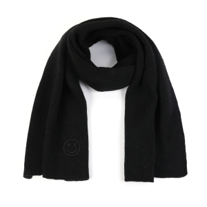 Smiley sjaal zwart