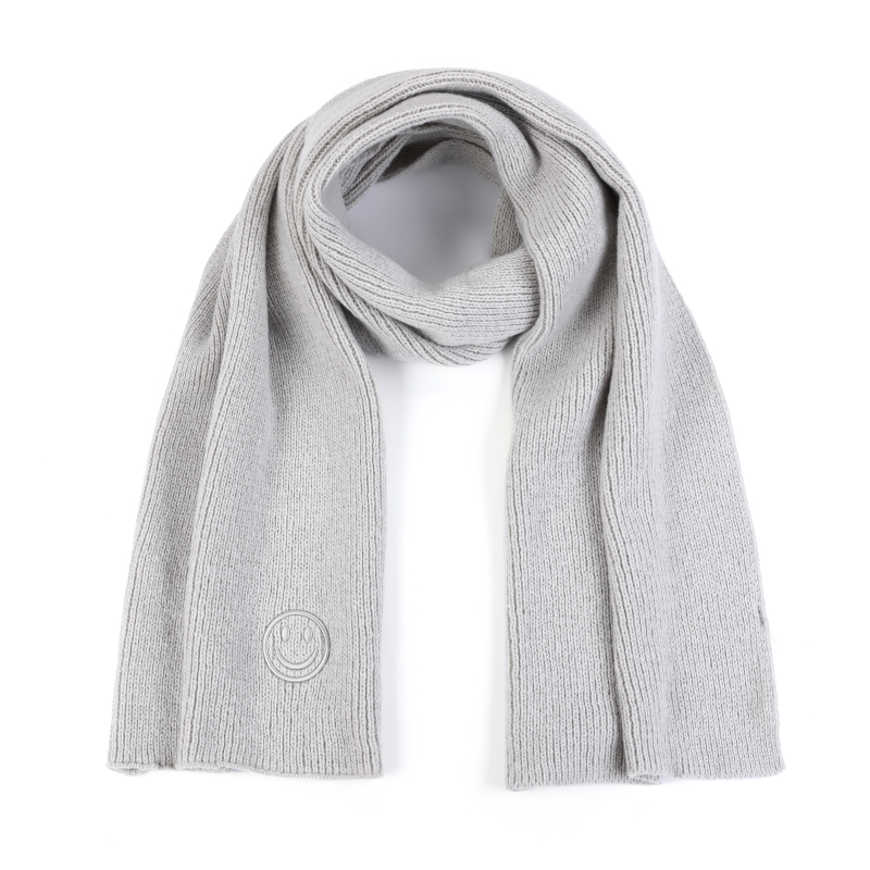 Smiley sjaal licht grijs