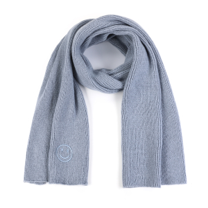 Smiley sjaal licht blauw