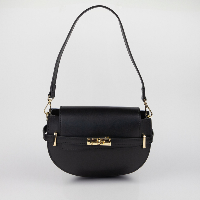 Shirley leren tas kleur zwart