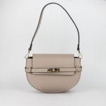 Shirley leren tas kleur taupe