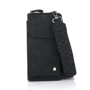 Portemonee telefoon tasje kleur zwart