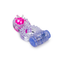 Vibrerende Cockring Met Dubbele Stimulatie Paars