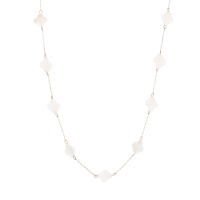 Ketting met klavertjes in parelmoer