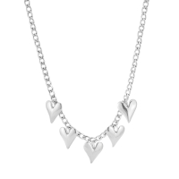 Hartjes ketting met fijne schakel ketting