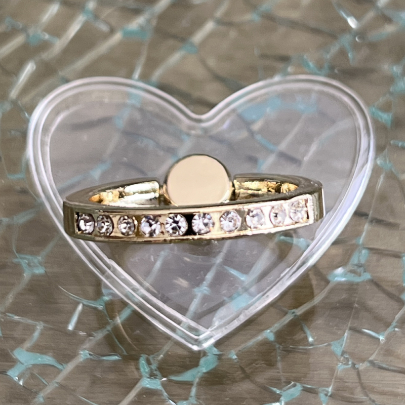 Transparante RingHouder In De Vorm Hart Kleur Ring Goud