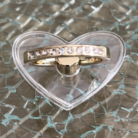 Transparante RingHouder In De Vorm Hart Kleur Ring Goud