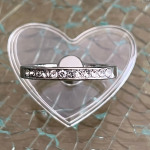 Transparante RingHouder In De Vorm Hart Kleur Ring Zilver