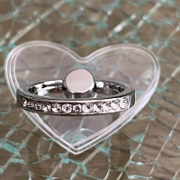 Transparante RingHouder In De Vorm Hart Kleur Ring Zilver