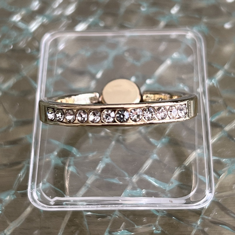 Transparante RingHouder Met Textuur Kleur Ring Goud