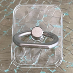 Telefoon ringhouder met textuur Ring Zilver